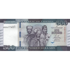 (404) Liberia P36c - 500 Dollars Year 2020